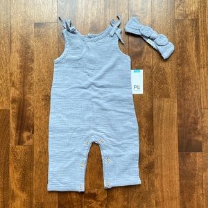 NWT Petit Lem Baby Romper and Bow - 6M